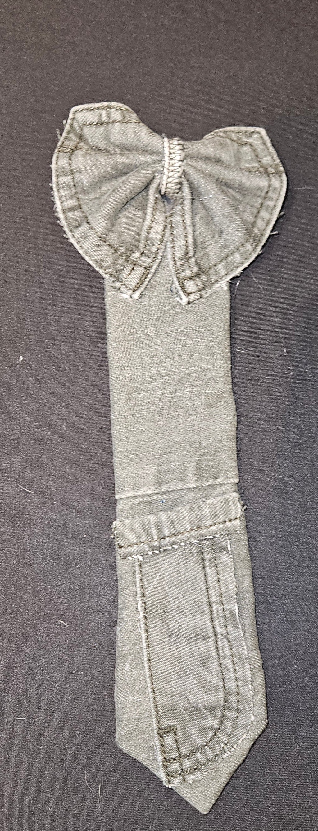 Denim colorblock ties