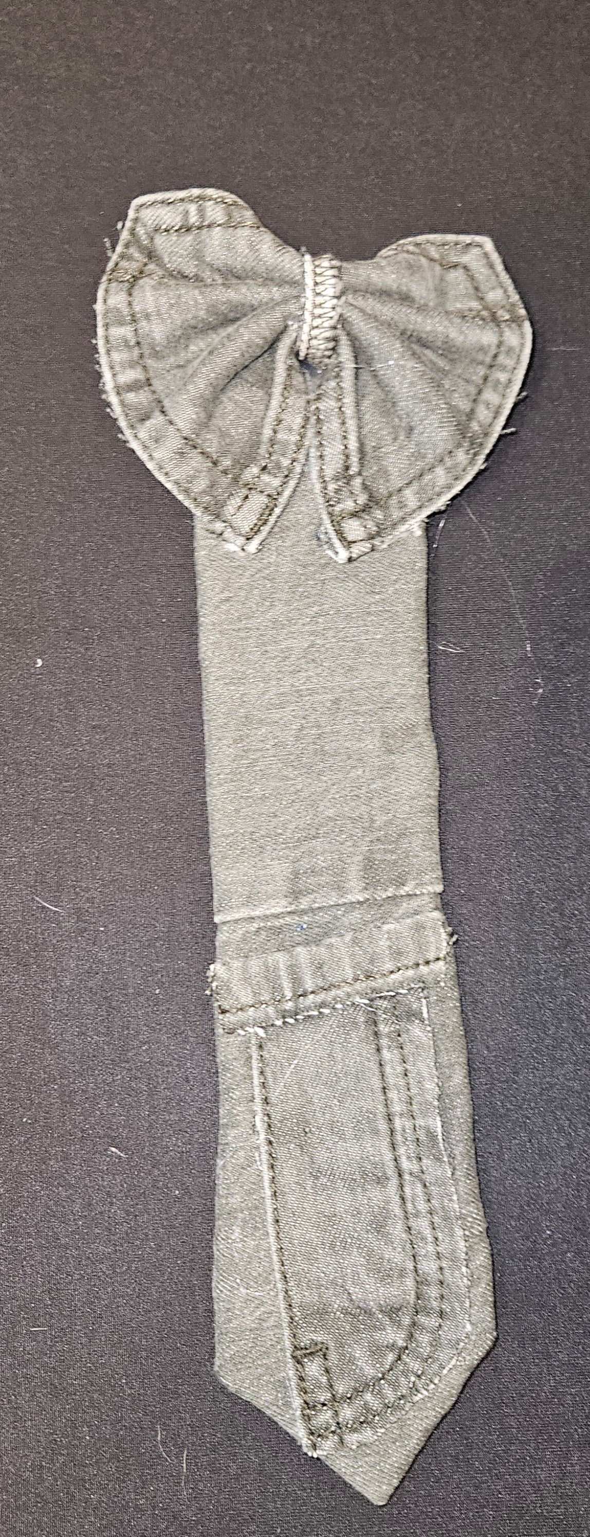 Denim colorblock ties