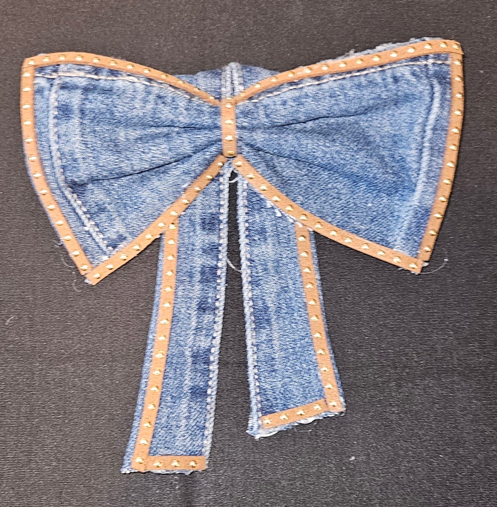 Denim colorblock ties